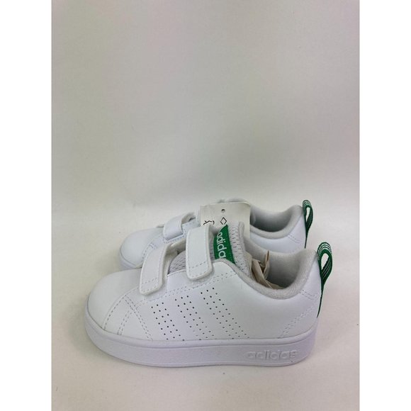 adidas advantage clean white green